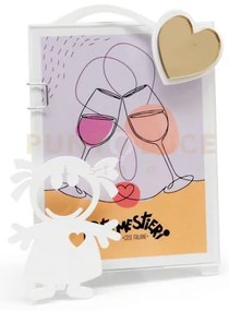 Porta foto bibo decorato bianco