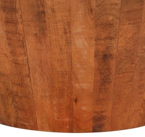 Tavolino da salotto Ø52x30 cm legno grezzo massello di mango
