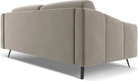 Divano beige con rivestimento in velluto 202 cm Nalu – Makamii