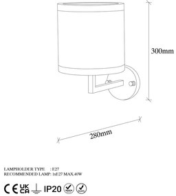 Lampada da parete dorata Way – Opviq lights
