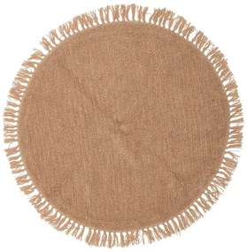 Tappeto rotondo in lana colore naturale ø 110 cm Lenea - Bloomingville
