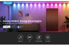 Govee - RGBIC LED Faretti a stringa 5m Wi-Fi