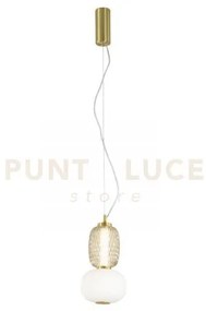 Lampadario a sospensione led totem oro 18w 2000lm 3000k 17x196,5cm ...