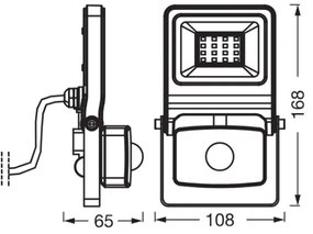 Osram - Proiettore LED con sensore ENDURA LED/10W/230V 3000K IP44