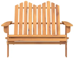 Panchina da giardino adirondack 126 cm legno massello di acacia