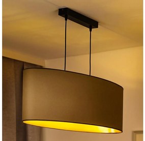 Duolla - Lampadario a sospensione con filo OVAL VEGAN 2xE27/15W/230V beige