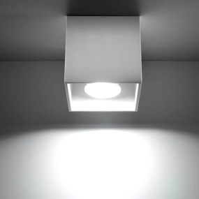 Plafoniera da Soffitto in Alluminio QUAD 1 GU10 Bianca da Interno