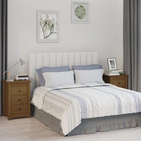 Comodini 2 Pz Ambra 40x35x61,5 Cm İn Legno Massello Di Pino /