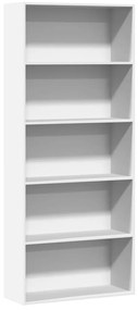 Libreria Bianca 80x30x189 Cm İn Legno Multistrato /
