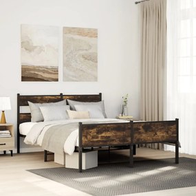 Giroletto Senza Materasso Rovere Fumo 140x190 Cm İn Truciolato /