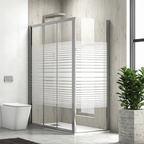 Kamalu - Box doccia 80x120 altezza 180 cm apertura scorrimento KP3000S