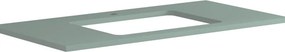 Top per lavabo semincasso Niwa18045 L 90 x H 1.8 x P 46 cm laccato opaco verde timo truciolare