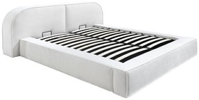 Letto con contenitore 160 x 200 cm Velluto a coste Panna  - LIRABA della Maison Céphy