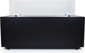 Camino a bioetanolo da terra per interno esterno CARAVAGGIO Nero L100xP40xH40 cm