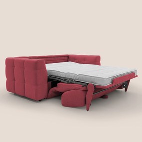 Tender Divano letto matrimoniale dal design innovativo in tessuto bouclet impermeabile T07 rosso