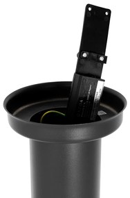 Lampada da palo moderna per esterni grigio scuro con opale 110 cm IP44 - Rox