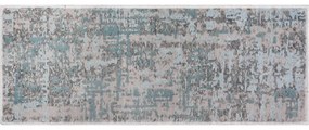 Passatoia per scale grigio e turchese in cotone set da 16 pz 25x65 cm Milano Mavi - Vitaus