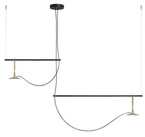 Nh S3 2 Bracci Lampada a Sospensione Nero/Ottone - Artemide