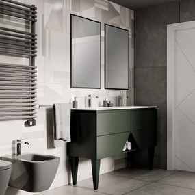 Piastrella da pavimento interno 61 x 122 cm Sp. 9 mm rettificato Grey Soul Decoro Resine in gres porcellanato grigio traffico medio (pei 2/5) R9 1.49 mq