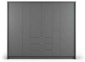 Armadio grigio 255x217 cm Wells - Cosmopolitan Design