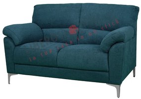 Divano in tessuto a 2 posti 146 cm braccioli imbottito GIADA Petrolio