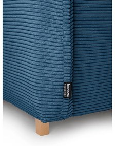 Divano letto variabile in velluto a coste blu divano angolare Tori - Bonami Selection