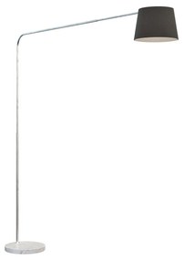 Piantana Contemporanea Corner Marmo Basso Bianco Diffusore Nero 1 Luce E27