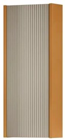 Pensile bagno Niwa laccato opaco senape con vetro senape, 1 anta apertura da sinistra P 17 x L 30 x H 78.5 cm