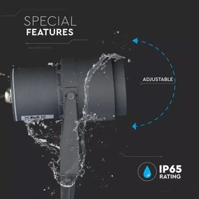 Lampada LED da esterno LED/12W/100-240V IP65 grigio - vetro verde