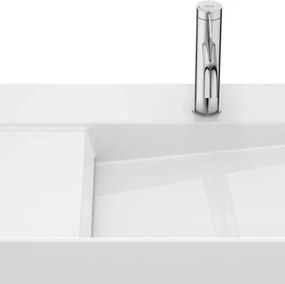 Lavabo da appoggio Horizon ROCA rettangolare in ceramica bianco piletta inclusa