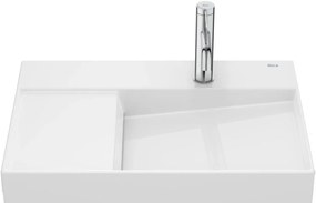 Lavabo da appoggio ROCA rettangolare in ceramica bianco piletta inclusa