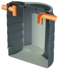 Fossa imhoff 1500 per 7 abitanti equivalenti in polietilene 1272 L