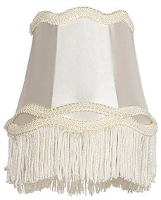 Paralume in tessuto a clip color crema 12 cm - Granny