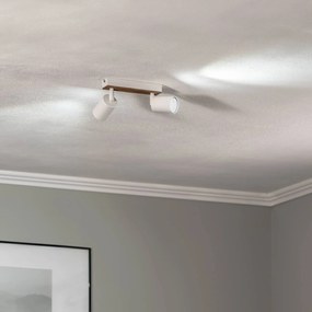 Envostar Tino faretto soffitto 2 luci bianco/legno