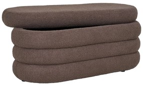 Panca marrone in tessuto bouclé Dartford - House Nordic