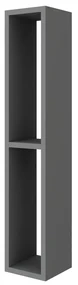 Pensile bagno Ofset grigio in mdf apertura da sinistra P 15 x L 15 x H 80 cm