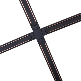 Sistema di binari moderni neri monofase 800 cm con alimentatore rotondo - Magnetic