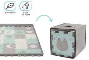 KINDERKRAFT select - Puzzle in schiuma LUNO 30 pezzi grigio/menta