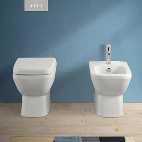 Copriwater originale serie Square in termoindurente bianco