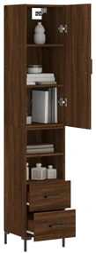 Credenza rovere marrone 34,5x34x180 cm in legno multistrato