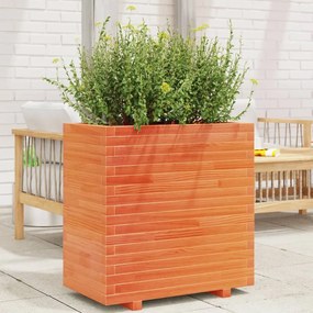 Fioriera Giardino Marrone Cera 70x40x72 Cm Legno Massello Pino /
