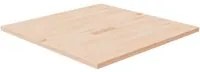 Piano Tavolo Quadrato 80x80x2,5 cm Massello Rovere Non Trattato cod mxl 73705