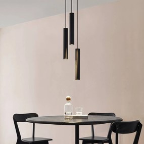 Lampada a sospensione Lindby Joffrey, Ø 24 cm, nero, a 3 luci, GU10