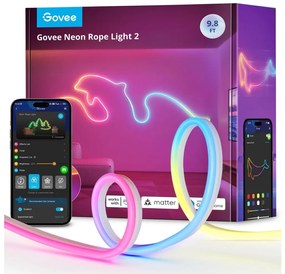 Govee - Neon 2 MATTER striscia LED flessibile 3m RGBIC Wi-Fi