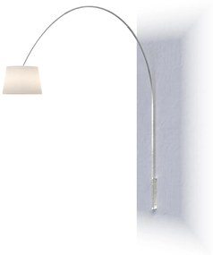 Piantana Contemporanea Turning Metallo Cromo Diffusore Bianco 1 Luce E27