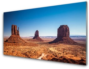 Quadro acrilico Paesaggio delle montagne del deserto 100x50 cm