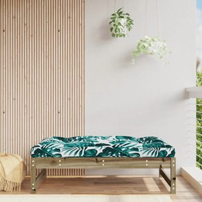 Poggiapiedi Da Giardino 120x80 Cm İn Legno Impregnato Di Pino /