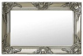 Specchio da Parete Stile Barocco 60x40 cm Argento