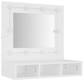 Mobile a specchio con led bianco 60x31,5x62 cm