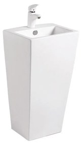 Lavabo Freestanding Con Scarico a Parete 44x38 Cm Karag "Marais" Bianco Lucido